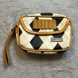 Maggi B Brown, Black, & Tan Argyle Golf Tee Bag
